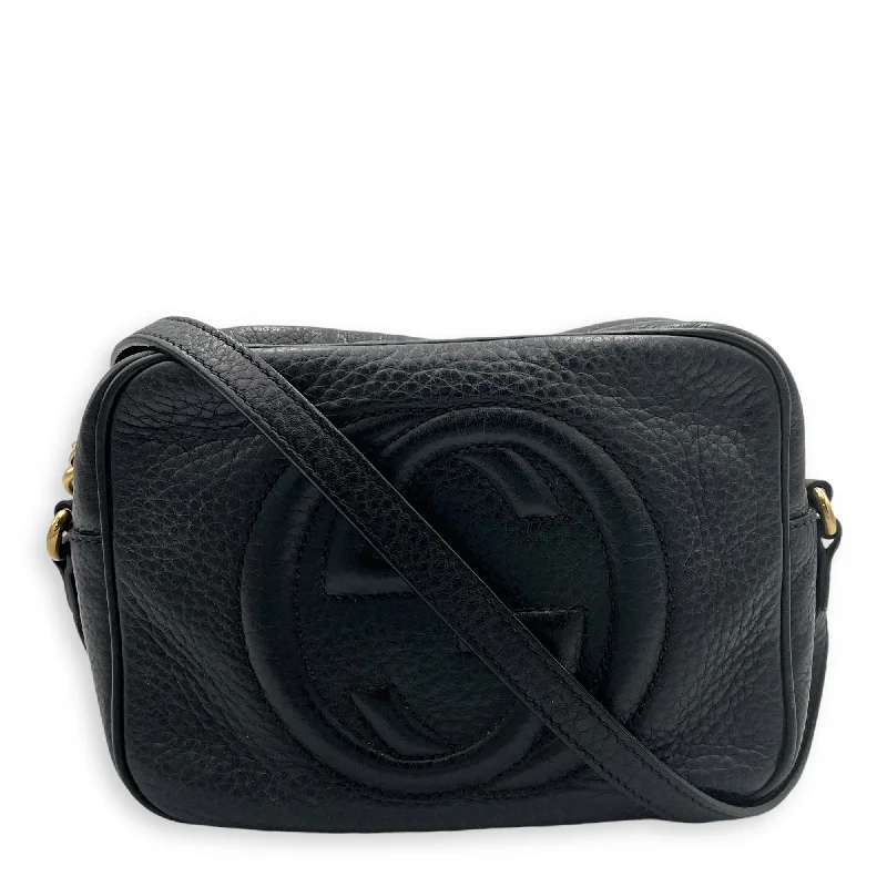 Huge Markdowns Soho Crossbody Bag Black in Calfskin, Gold hardware