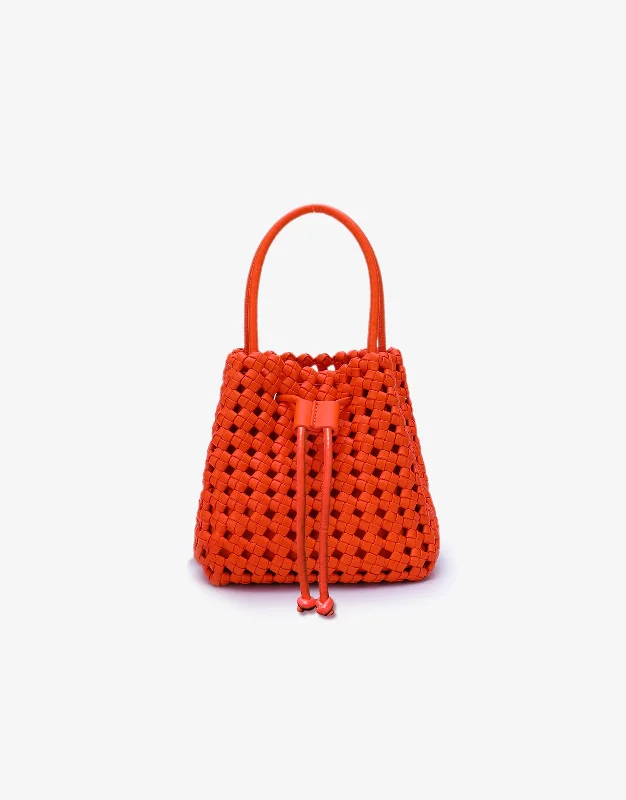 Fashionable Comfort Promotions PERRIE BUCKET MINI WOVEN SQUARE ORANGE