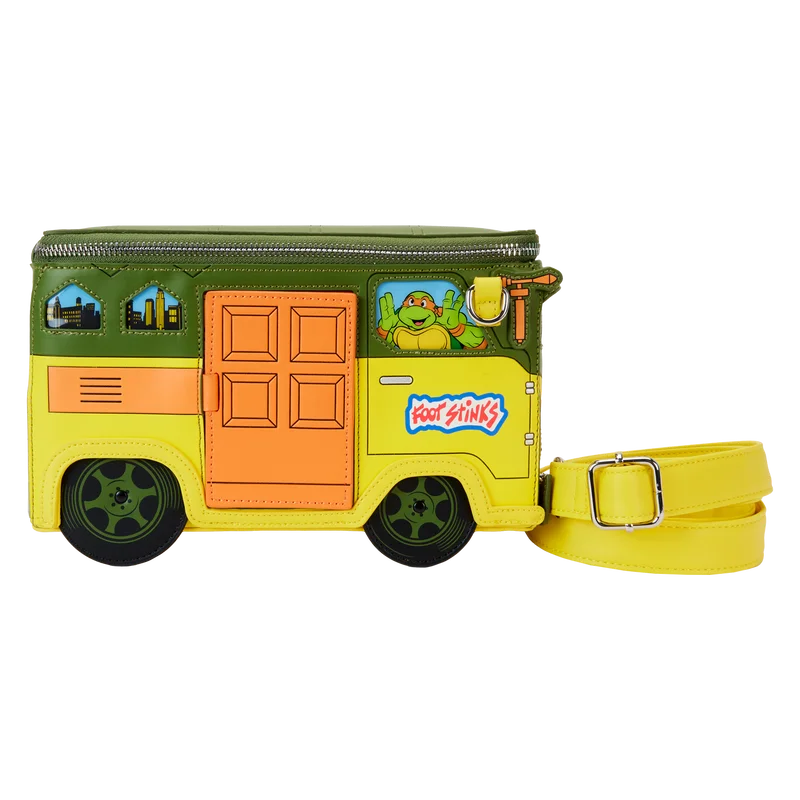 Contemporary Fashion Sale Loungefly Teenage Mutant Ninja Turtles 40th Anniversary Party Wagon Figural Crossbody Bag NEW