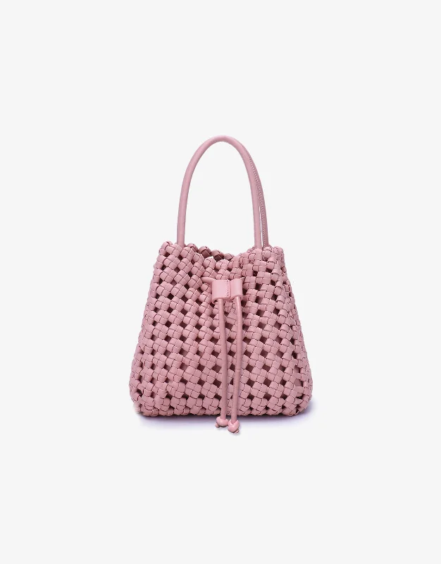 Bold Fashion Sales PERRIE BUCKET MINI WOVEN SQUARE BALLET PINK