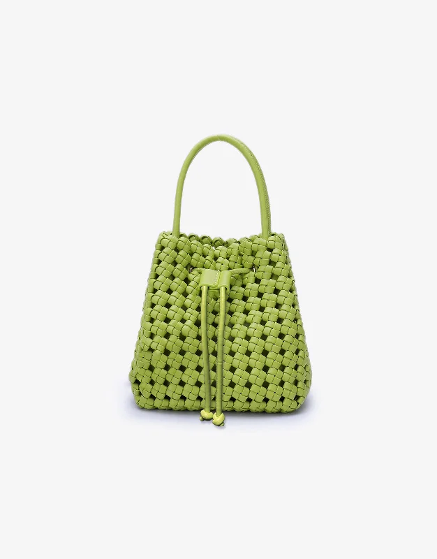 Playful Fashion Offers PERRIE BUCKET MINI WOVEN SQUARE LIME