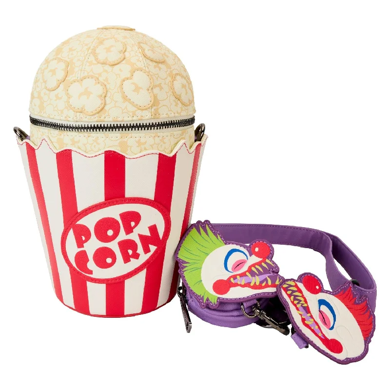 Get The Latest Trends Loungefly KILLER KLOWNS POPCORN CROSBODY BAG