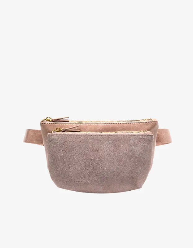 Bags With Tsa-Approved Features LEO CONVERTIBLE CROSSBODY SLING AND BELT BAG LARGE WAXED BALLET PINK