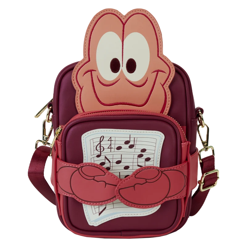 Gift Ideas Loungefly The Little Mermaid 35th Anniversary Sebastian Crossbuddies® Cosplay Crossbody Bag with Coin Bag