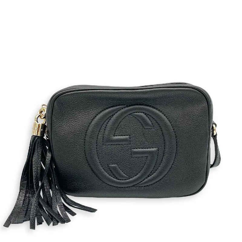 Crazy Discounts, Hurry Up Soho Crossbody Bag Black in Calfskin, Gold hardware