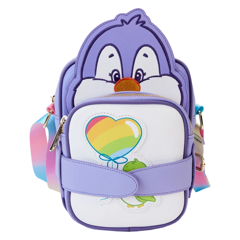 Exclusive Designer Style Deals Loungefly Care Bear Cousins Cozy Heart Penguin Crossbuddies® Cosplay Crossbody Bag with Coin Bag