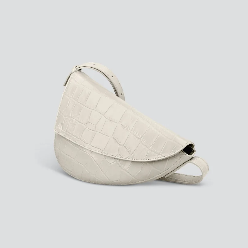 Unleash Your Trend Driven Style Rebel Cross Body  - soft croco chalk white