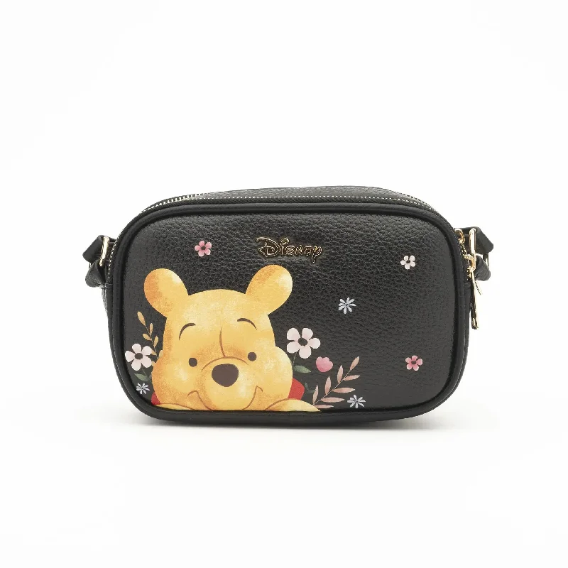 Clearance Bags For Budget Shoppers Winnie the Pooh Double Zipper Crossbody/Shoulder Bag