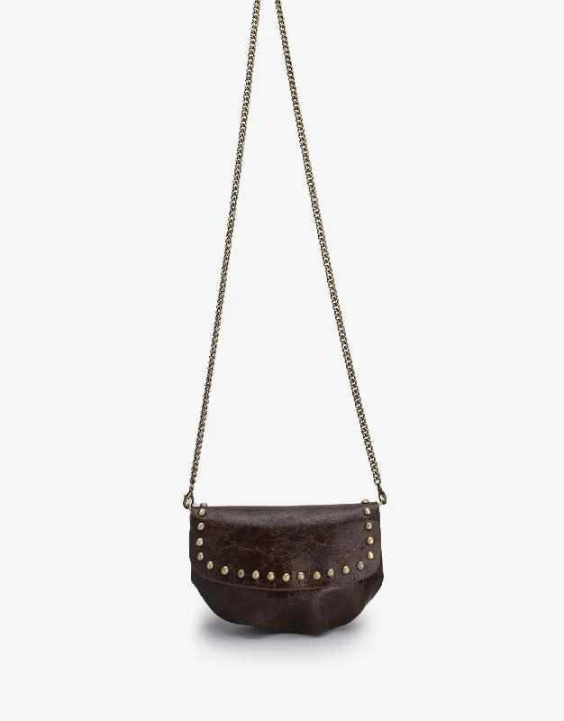 Seasonal Fashion ETTA WAXED STUDDED ESPRESSO