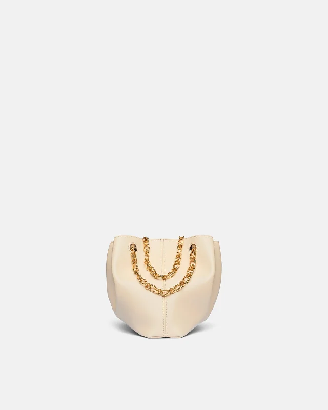 Inspired Bags For Affordable Luxury The Gather Bucket - Alt-Nappa Bucket Bag - Creme