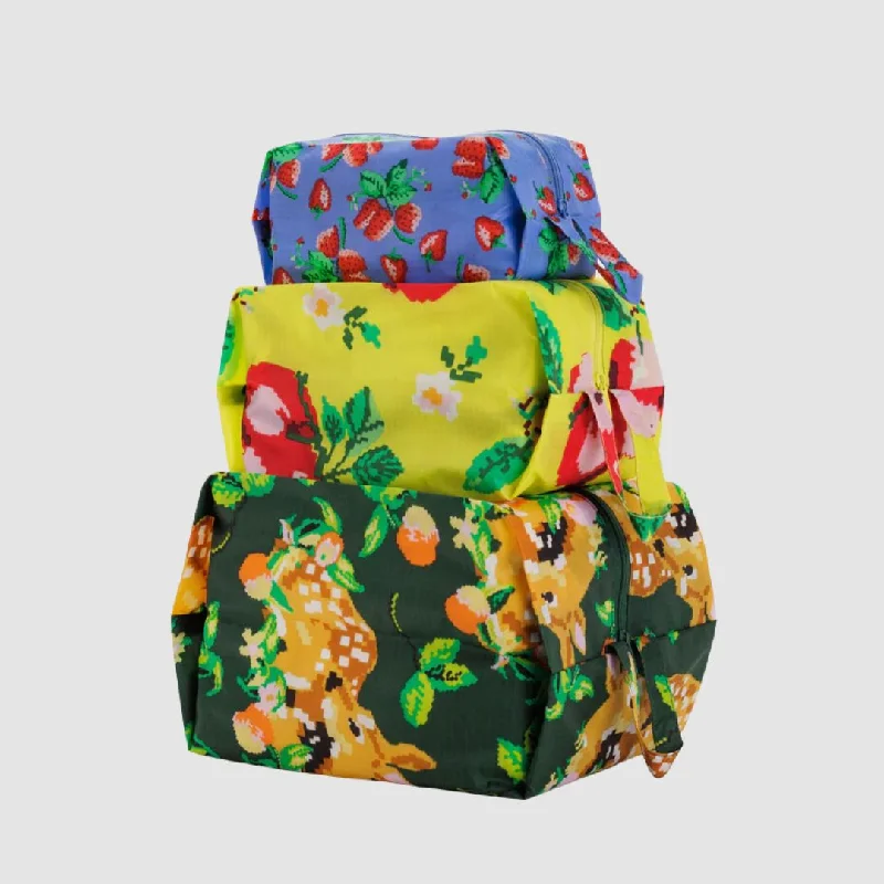 Bags With Limited-Time Deals 3D Travel Zip Set (Needlepoint Fruit)