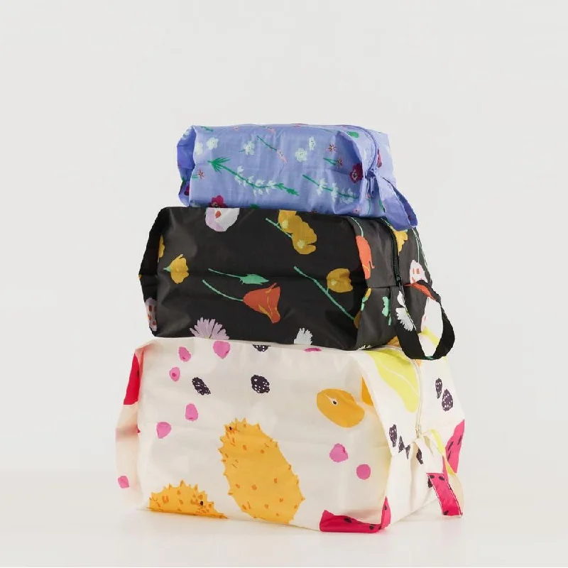 Durable And Cheap Bags 3D Travel Zip Set (Summer Plants)