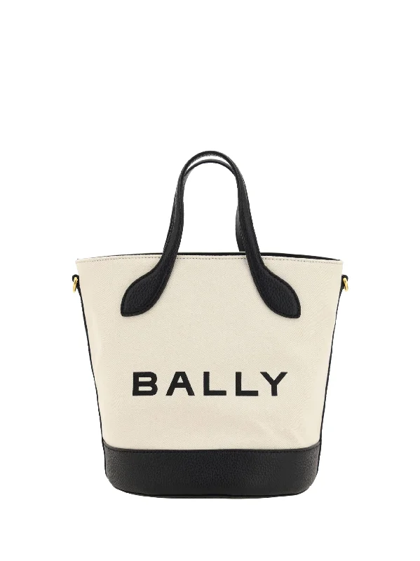 Bags For Outdoor Adventures Bally Elegant Monogram Bucket Bag in Black & White