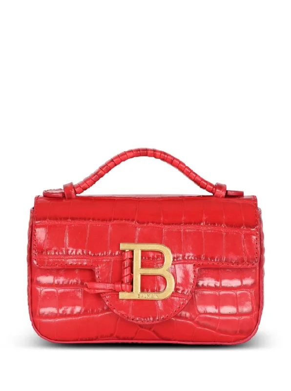 Romantic Valentine's Day Bags With Promotions Balmain B-Buzz Mini Bag In Crocodile-Print Leather Romantic Valentine's Day Bags With Promotions Balmain B-Buzz Mini Bag In Crocodile-Print Leather