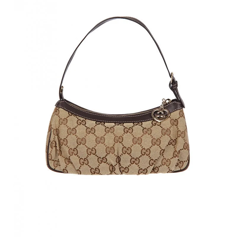 Urban Style Gucci Beige & ebony GG canvas heart G bag