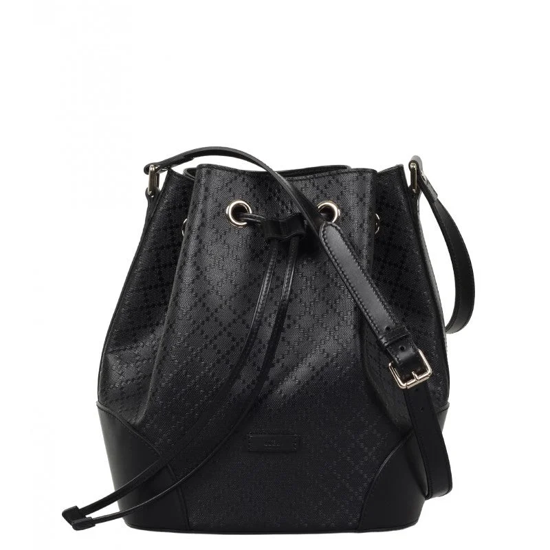 Inspired Bags For Timeless Elegance Gucci Black leather Diamante bucket bag