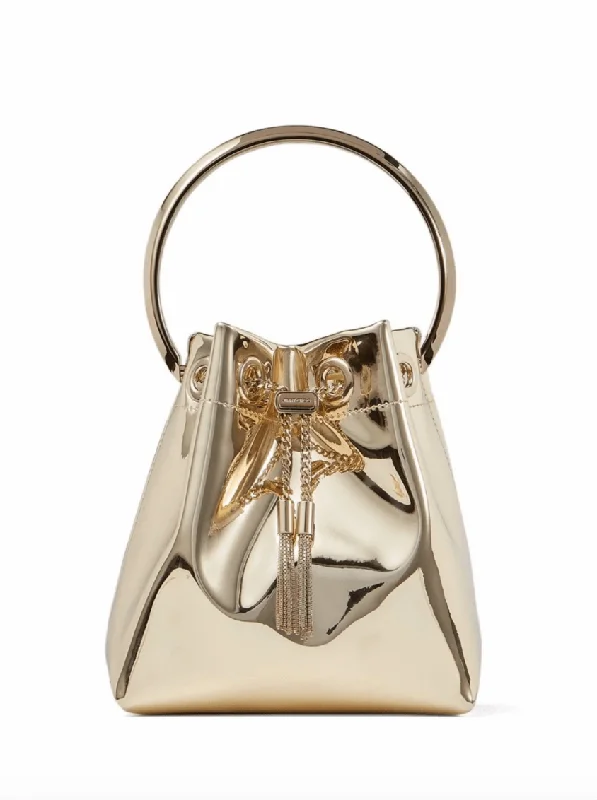 Urban Style Bon Bon metallic-effect bucket bag in gold