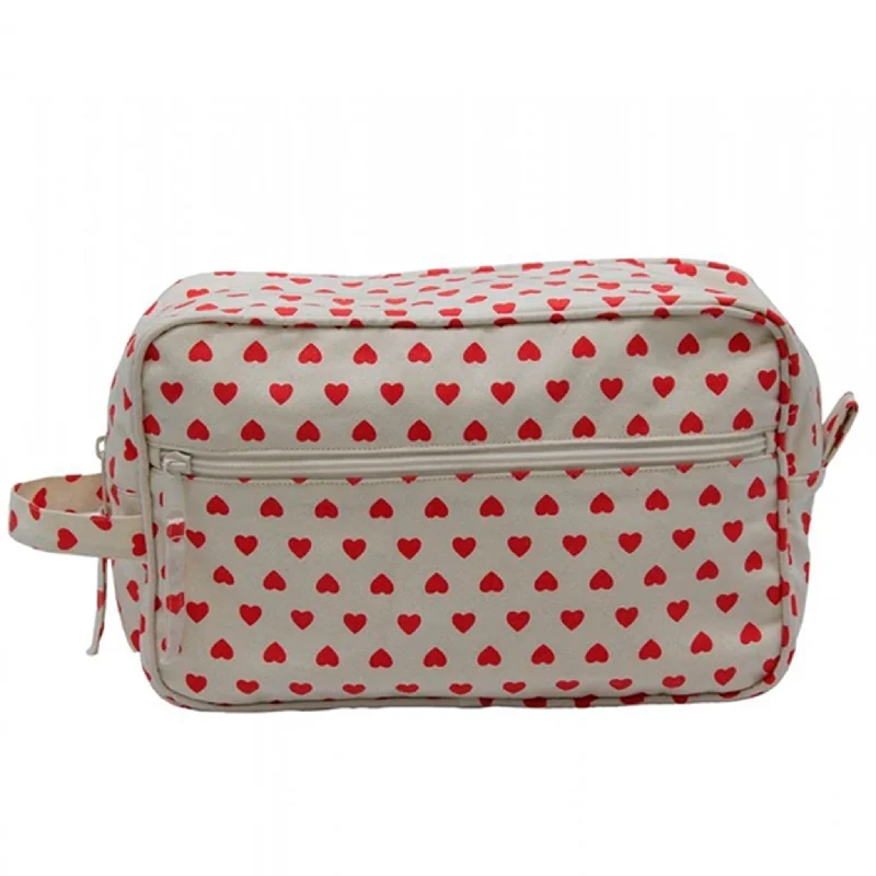 Designer Bags For Luxury Collectors BONTON Red Canvas Toiletry Bag