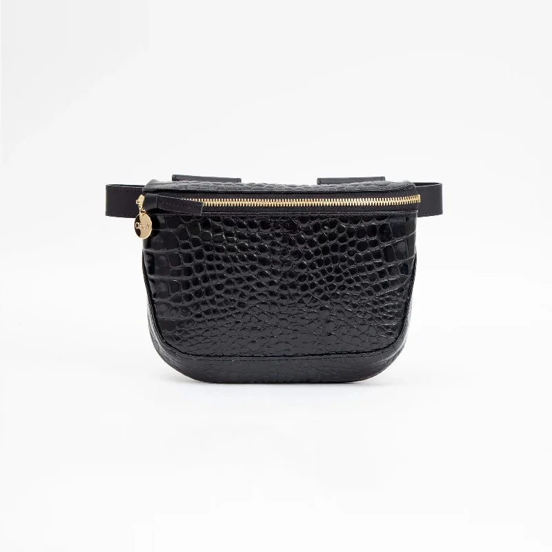 Retro Lovers Fanny Pack (Black Croco)