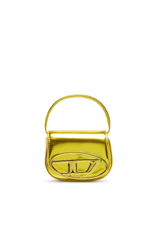 Trendy And Discounted Designer Handbags 1DR-XS-S-Iconic mini bag in mirrored leather Yellow
