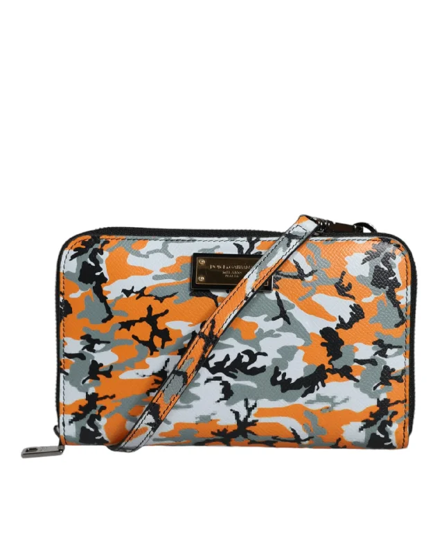 Everyday Bags For Work, School, Or Errands Dolce & Gabbana Multicolor Camouflage Leather Purse Cross Body Bag
