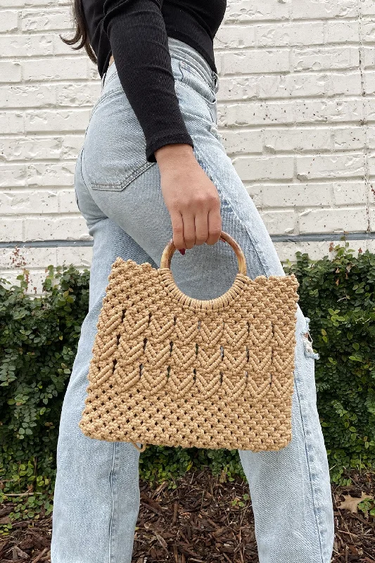 Chic Bags For Office Professionals And Urban Dwellers Dot Macrame Satchel