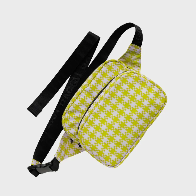 Bold Fashionistas Fanny Pack (Pink Pistachio Pixel Gingham)