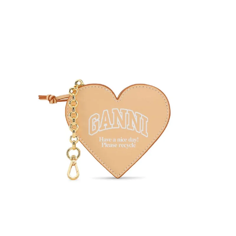 High-Quality Bags Funny Heart Zipped Coin Purse (Buttercream)