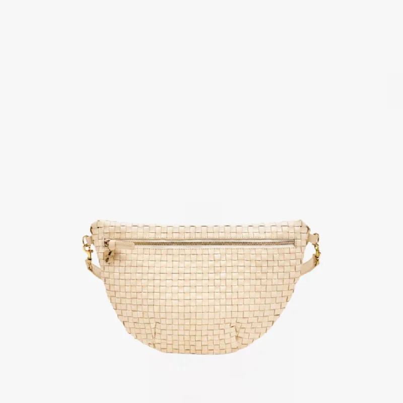 Spacious Bags With Holiday Promotions Grande Fanny Pack (Cream Woven Checker)