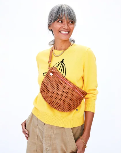 Luxurious But Budget-Friendly Bags Grande Fanny Pack (Rattan + Tan)