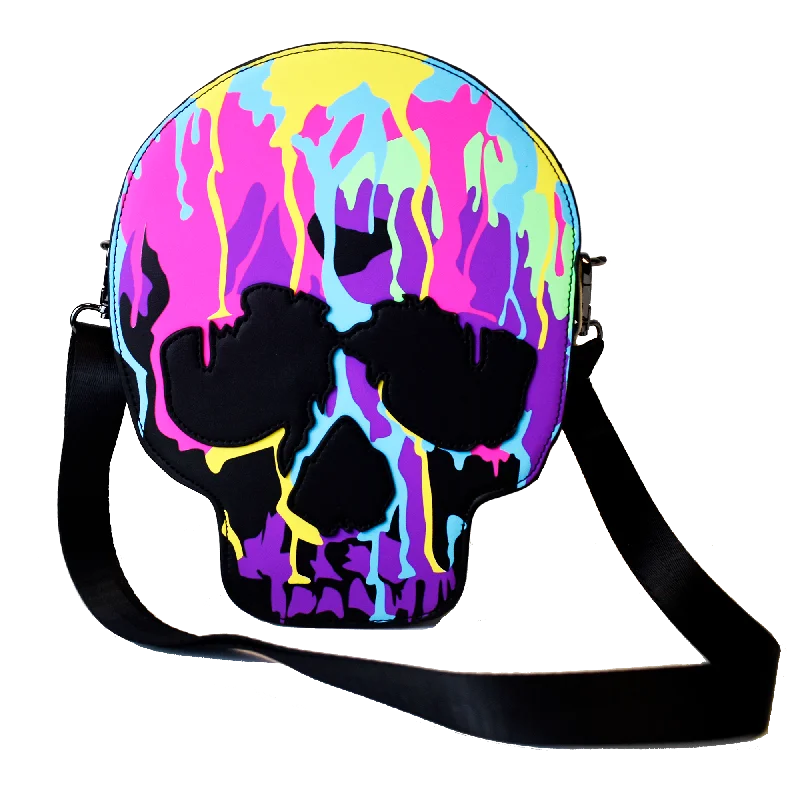 Eco-Friendly Bags With Promotions Howl-O-Scream Neon Drip Skull Loungefly Purse