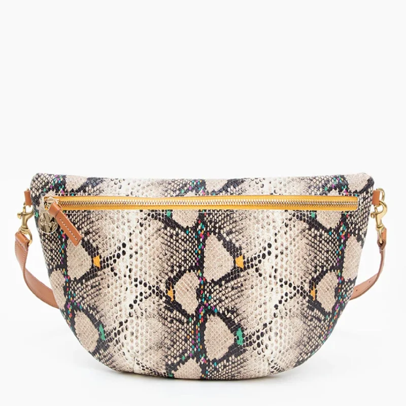 Limited-Time Offer On Trendy Bags Leather Grande Fanny Pack (Kaleidoscope Snake)