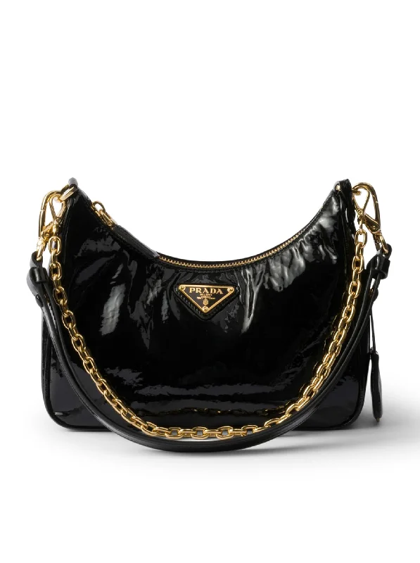 Minimalist Leather Bag For Modern Aesthetics Prada Re-Edition Mini Bag in Shiny Leather