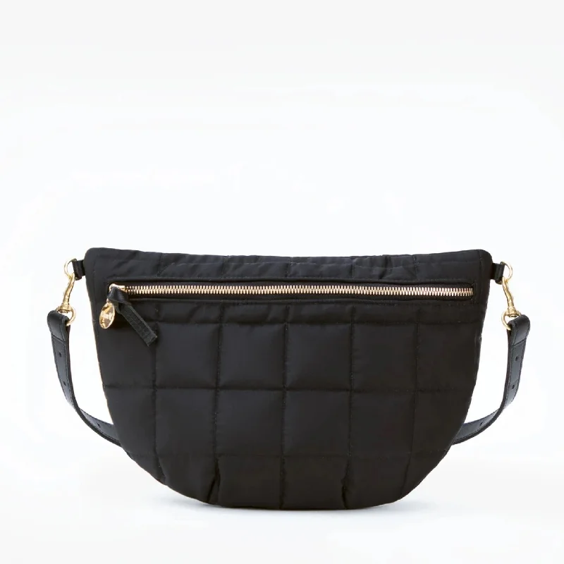Discounted Designer Bags For Clearance Sale Quilted Puffer Grande Fanny Pack (Black)
