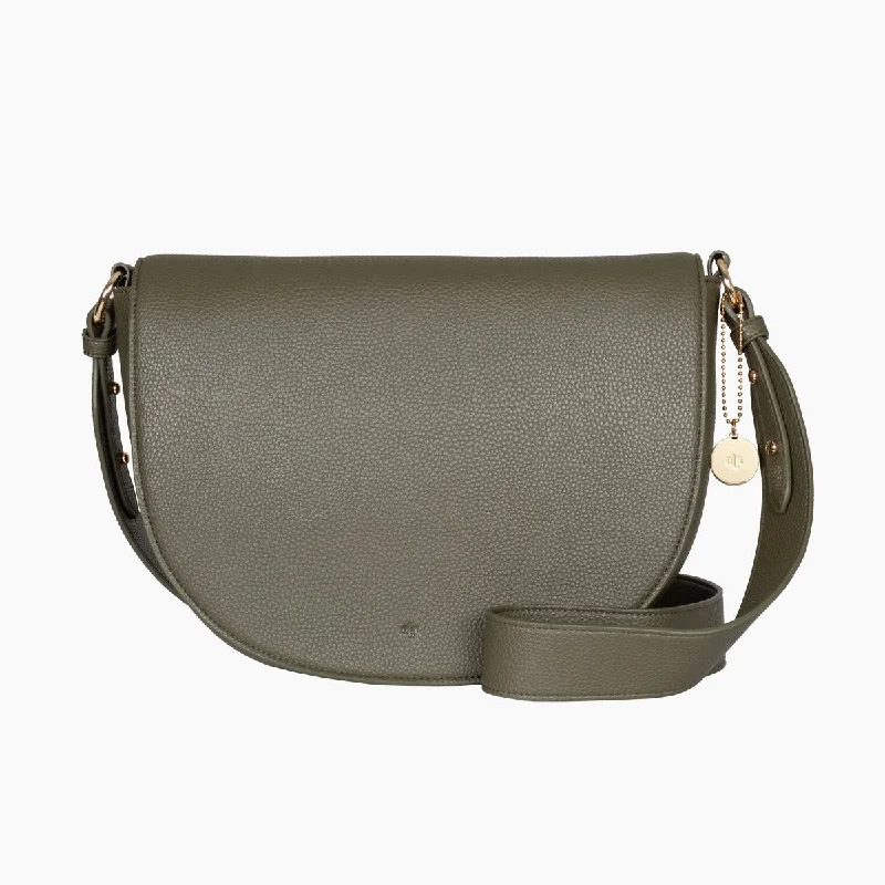 Elegant Bags For Formal Events And Luxury Occasions Saddle Bag (Khaki Pebble)