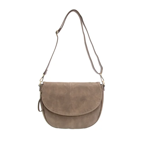 Vintage Bags For Retro And Classic Fashion Lovers Selma Saddle Bag in Dark Taupe