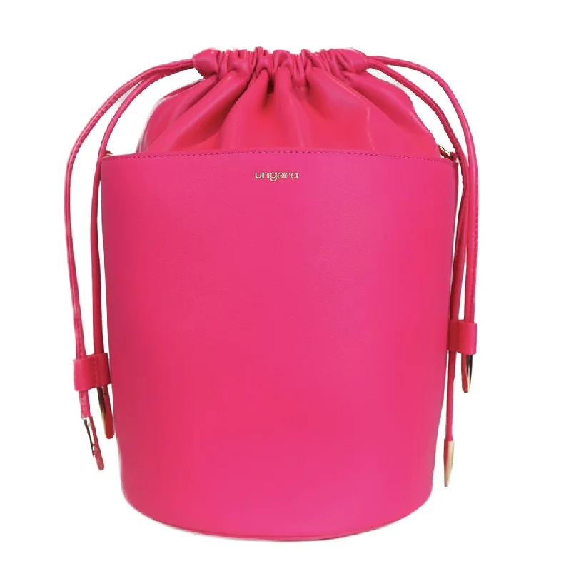 Bags For Minimalist And Functional Design Ungaro Fuchsia Elegance Leather Bucket Bag