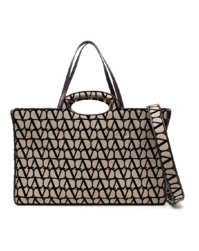 Eco-Friendly Bags With Discounts Valentino Garavani La Troisième Toile Iconographe shopping bag