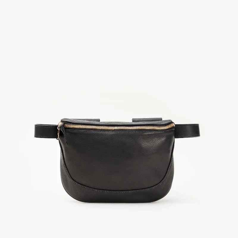 Stylish Bag For Women Velvet Leather Fanny Pack (Black)