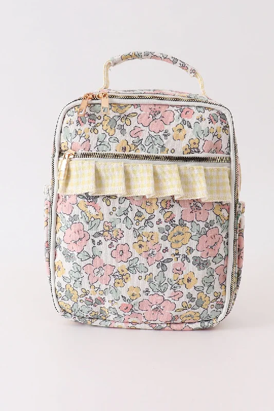 Trendy Bags For Women And Men In 2025 Yellow floral lunch bag