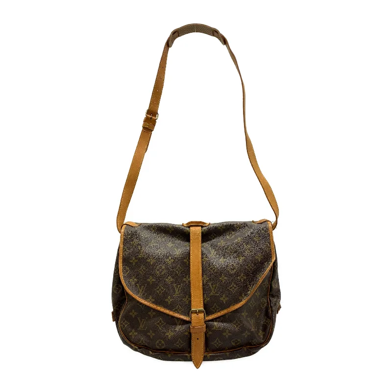 Bags For Sporty And Athletic Styles LOUIS VUITTON/Cross Body Bag/Brown/All Over Print/SAUMUR 35_MONOGRAM CANVAS/M42254