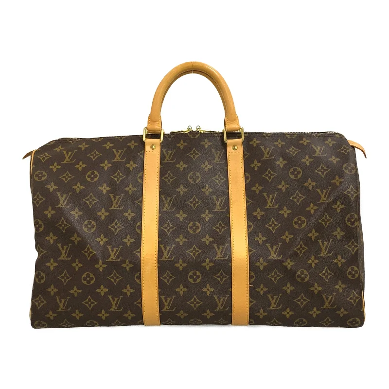 Tsa-Approved Bags For Hassle-Free Airport Security LOUIS VUITTON/Boston Bag/Brown/KEEPALL 50_MONOGRAM CANVAS/M41426