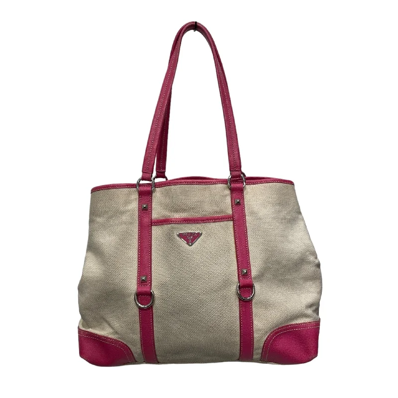 Cyber Monday Discounts On Bags PRADA/Hand Bag/M/Border/Leather/BRW/satchel in beige Cyber Monday Discounts On Bags PRADA/Hand Bag/M/Border/Leather/BRW/satchel in beige