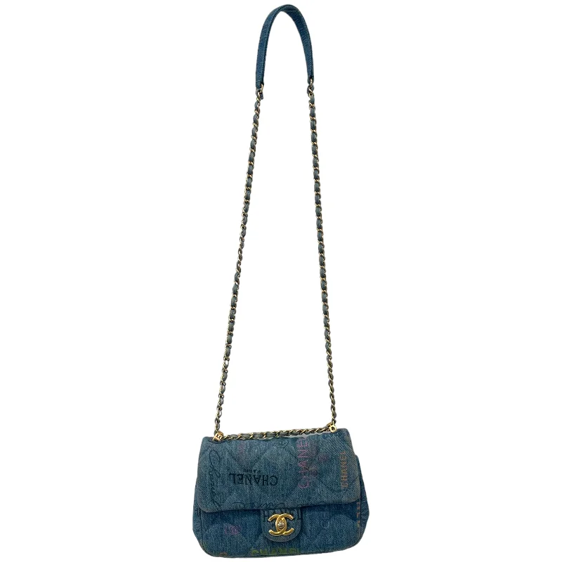 Eco-Friendly Bags With Promotions CHANEL/Cross Body Bag/S/M/Denim/BLU/Flap Bag