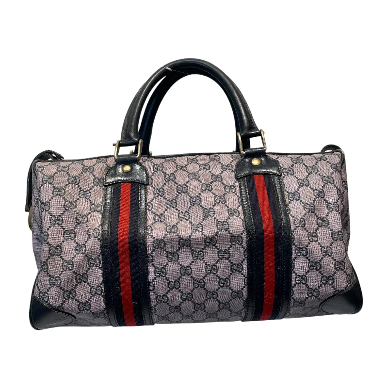 Wholesale Bags For Resellers GUCCI/Hand Bag/Monogram/Cotton/NVY/Satchel Boston Bag