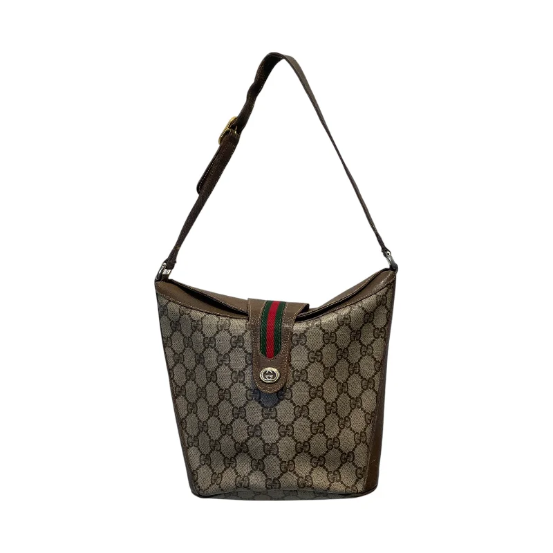 Bold Fashionistas GUCCI/Bag/Monogram/Cotton/BRW/Bucket Bag