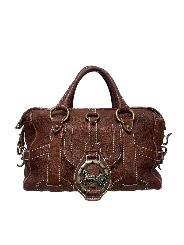 Retro Lovers CELINE/Hand Bag/OS/Leather/BRW/Brown doctor bag/satchel