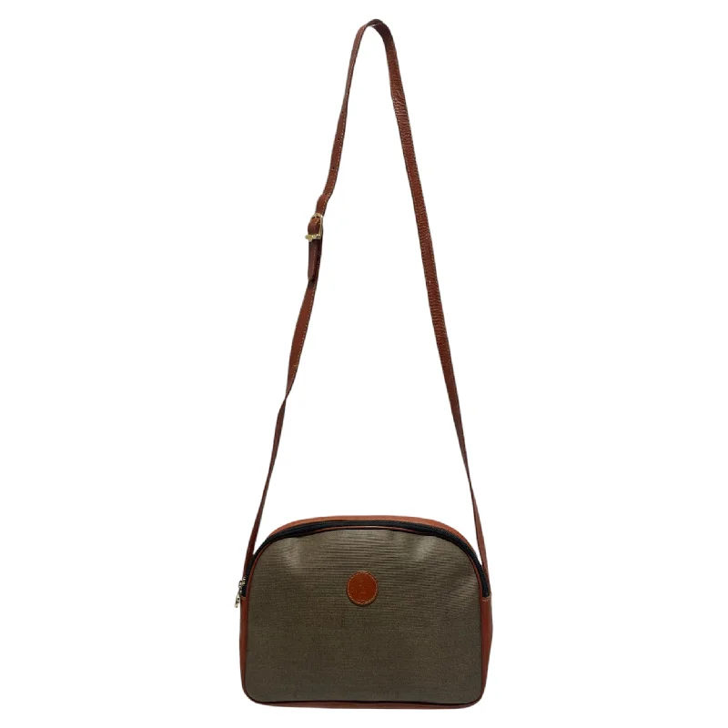 Bags For Outdoor Adventures FENDI/Cross Body Bag/Leather/BRW/Vintage Coated Canvas