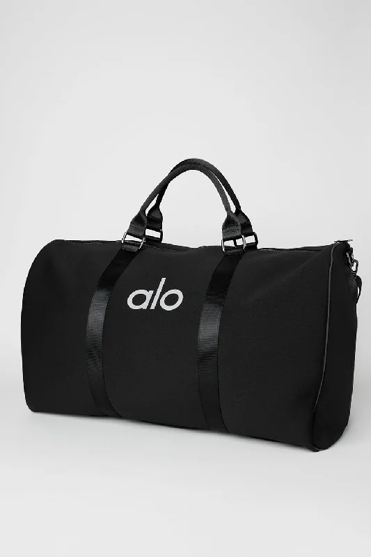 Elegant Bags For Formal Events And Luxury Occasions Large Traverse Duffle - Black/Silver