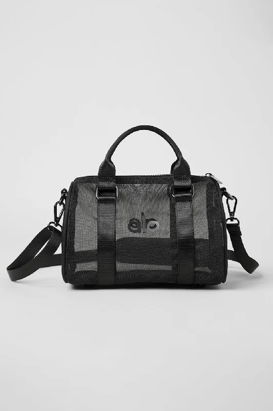 Glamorous Bags For Evening Events And Parties Mini Sheer Duffle - Black